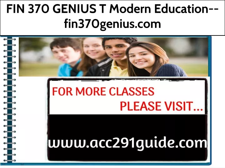 fin 370 genius t modern education fin370genius com