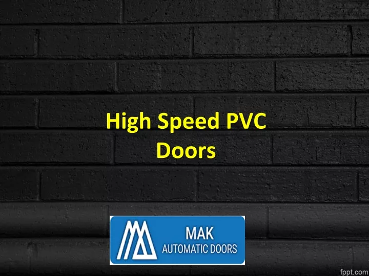 high speed pvc doors