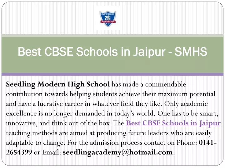 best cbse schools in jaipur smhs