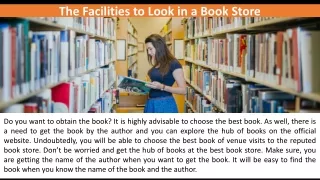 The Facilities to Look in a Book Store