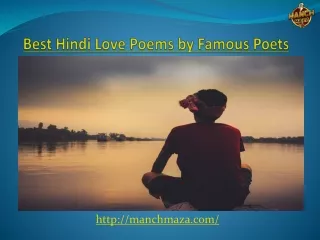 Get the Best Hindi love poems by famous poets