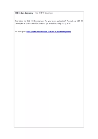 ios 10 dev company hire ios 10 developer