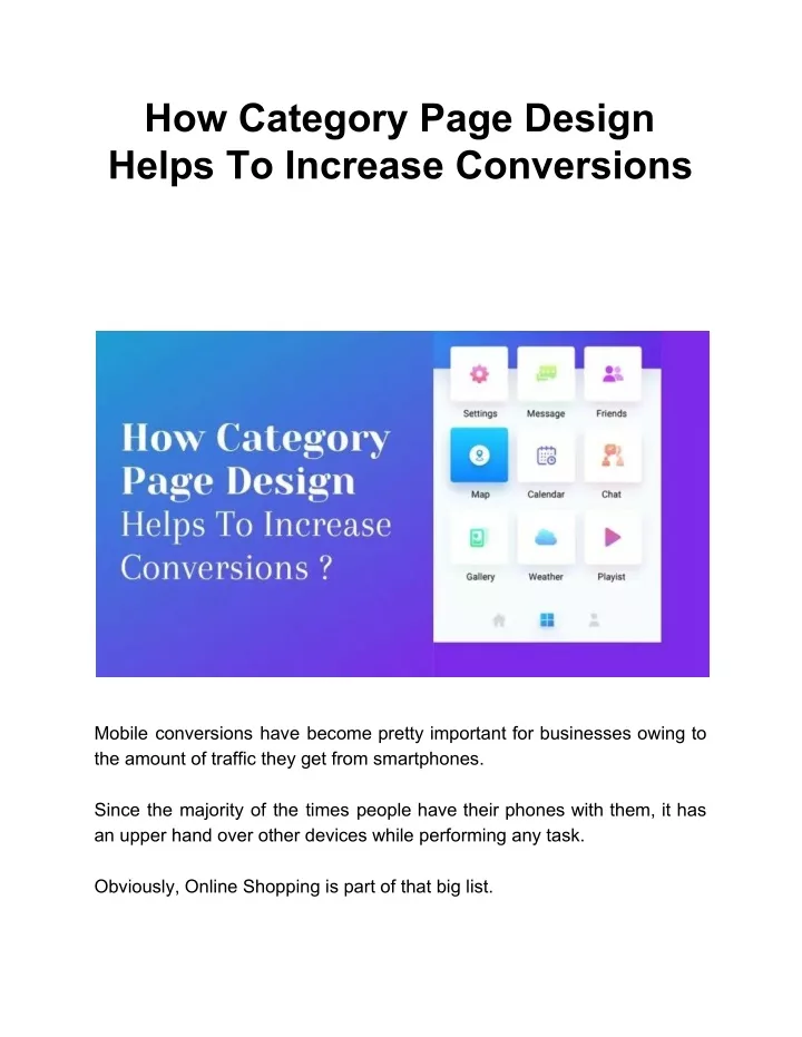 how category page design helps to increase