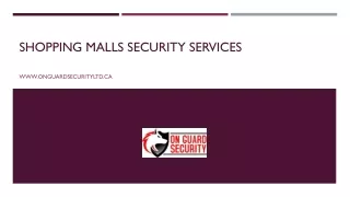 shopping malls security services