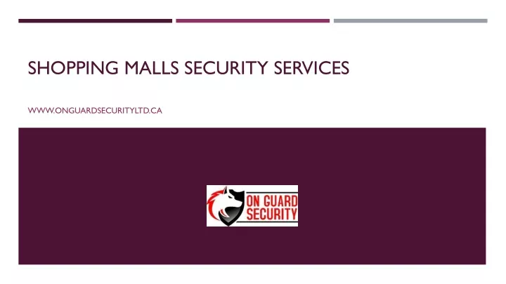 shopping malls security services