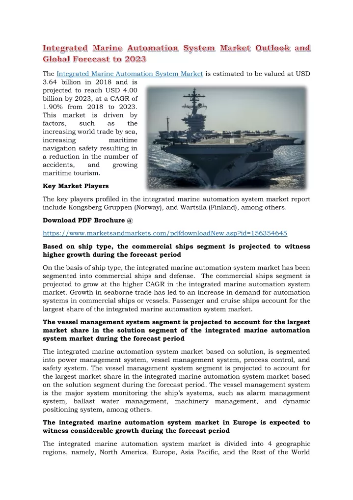 the integrated marine automation system market