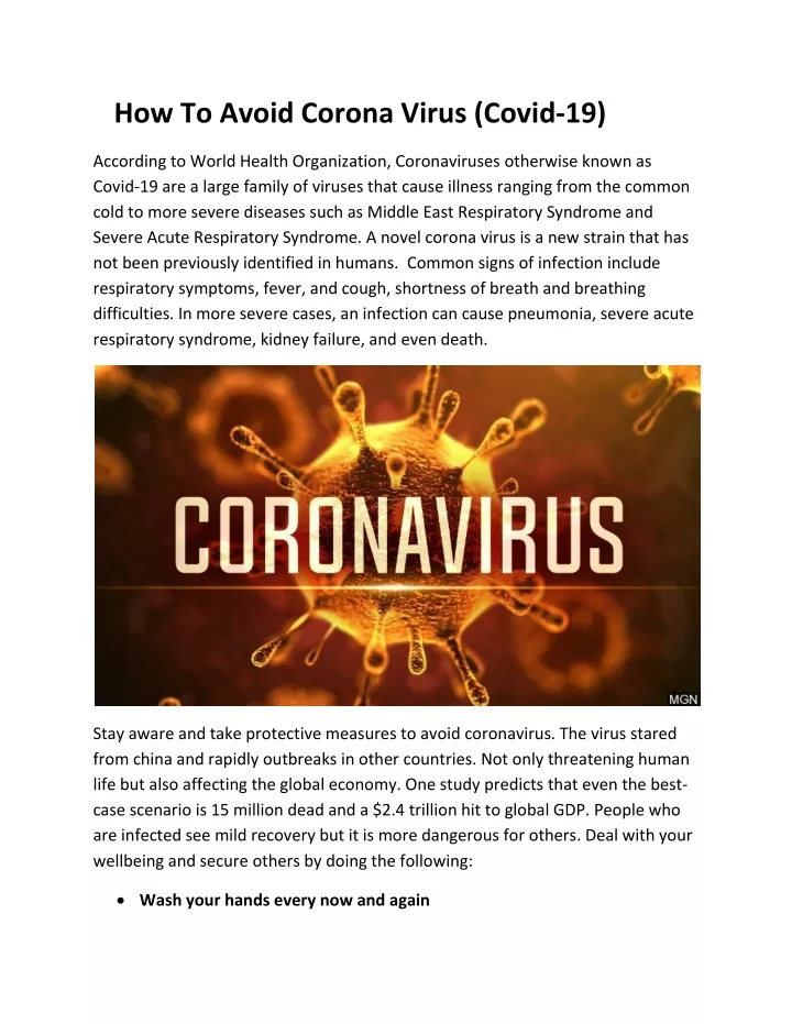 how to avoid corona virus covid 19