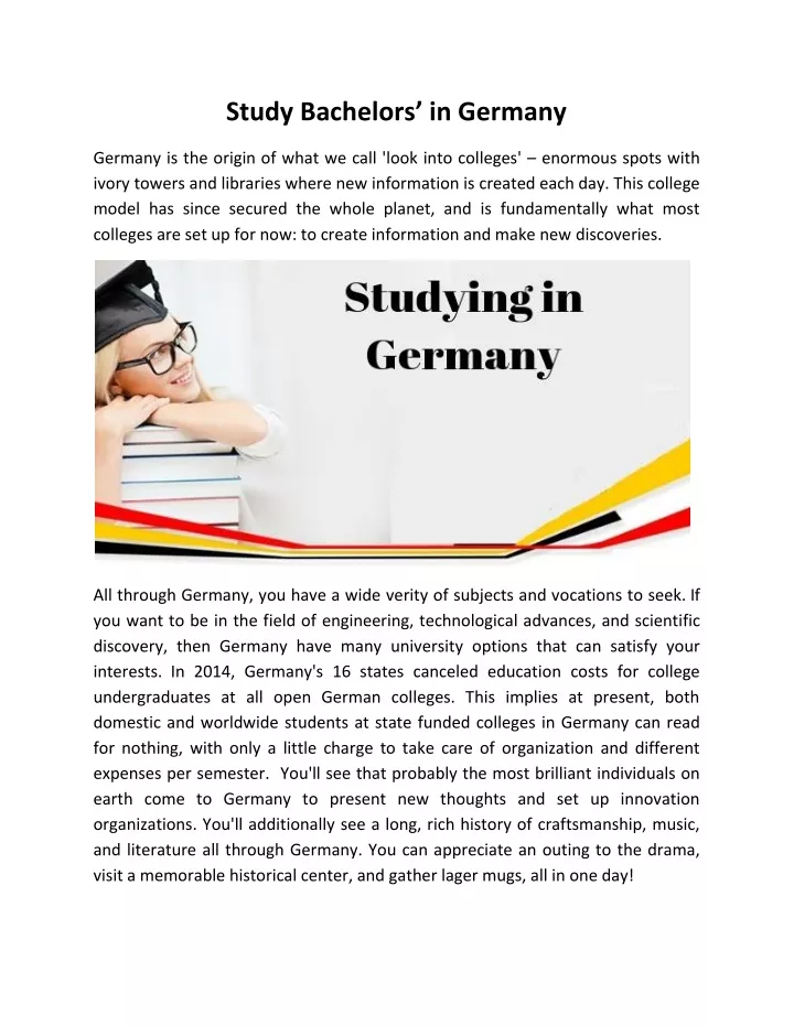 study bachelors in germany