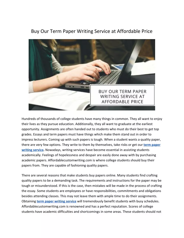 buy our term paper writing service at affordable