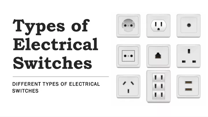 types of electrical switches