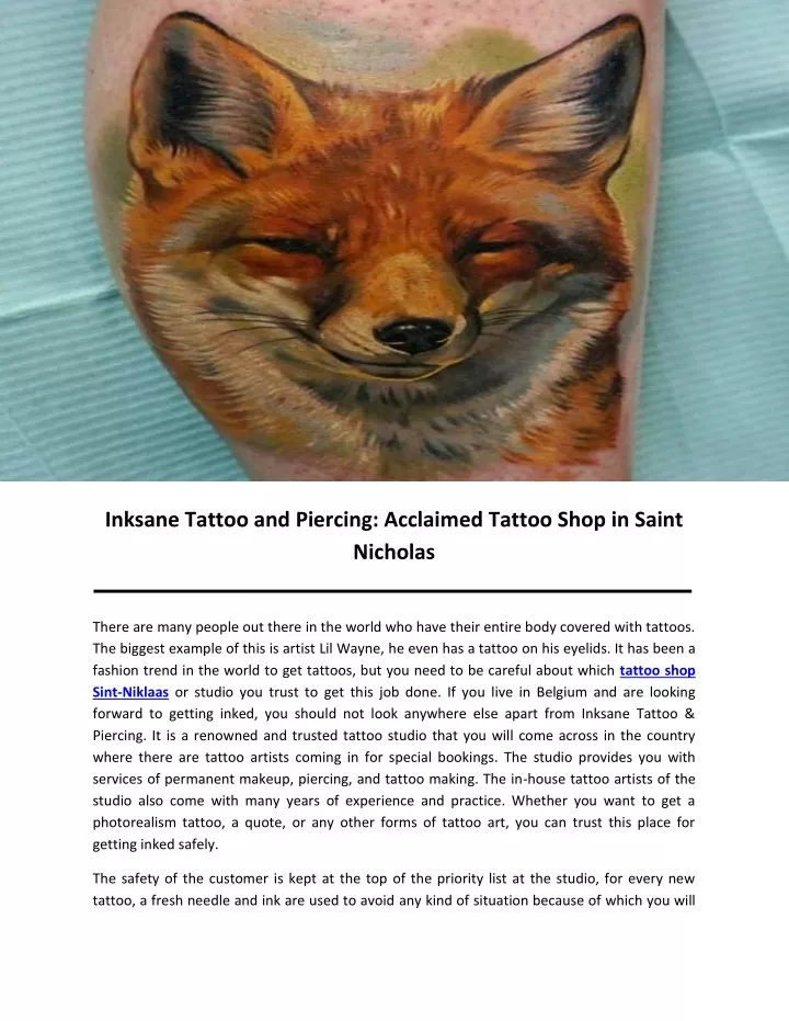 inksane tattoo and piercing acclaimed tattoo shop