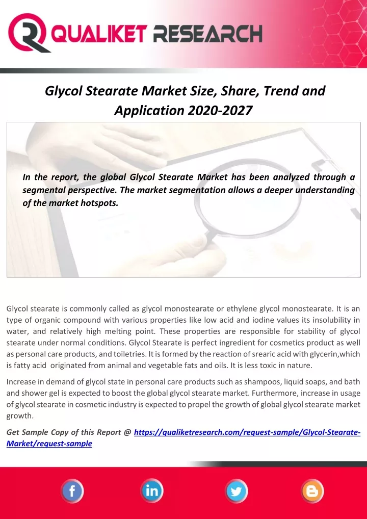 glycol stearate market size share trend
