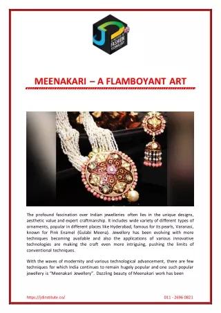 MEENAKARI – A FLAMBOYANT ART