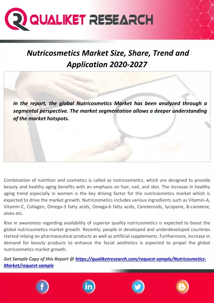 nutricosmetics market size share trend