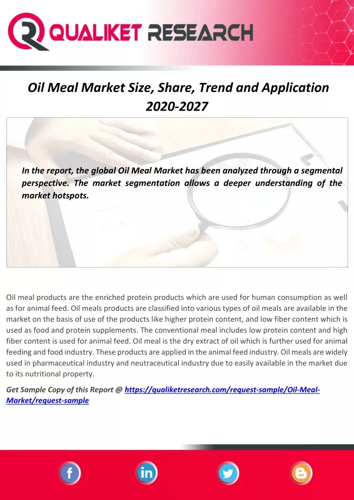 oil meal market size share trend and application