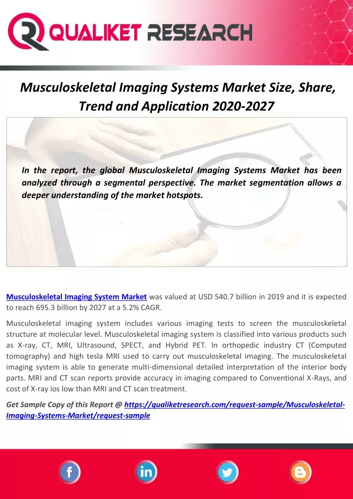 musculoskeletal imaging systems market size share