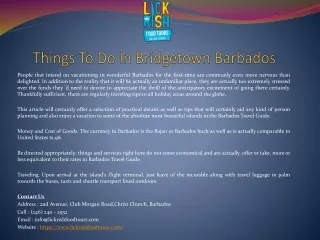 things to do in bridgetown barbados