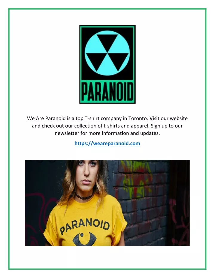 we are paranoid is a top t shirt company