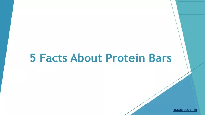 5 facts about protein bars