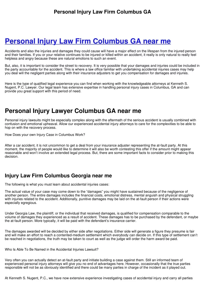 personal injury law firm columbus ga