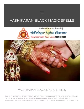 BEST VASHIKARAN BLACK MAGIC SPELLS
