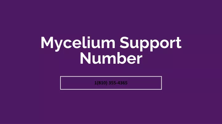 mycelium support number