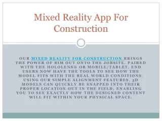 mixed reality app for construction