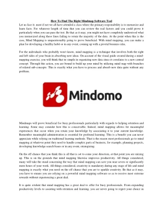 how to find the right mindmap software tool