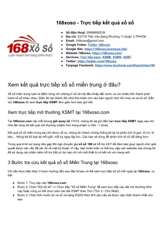 168xoso tr c ti p k t qu x s