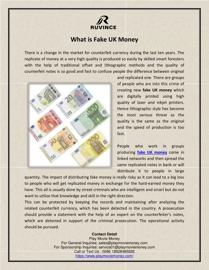 what is fake uk money