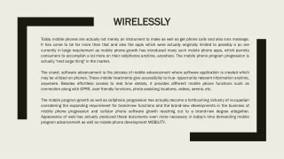 wirelessly