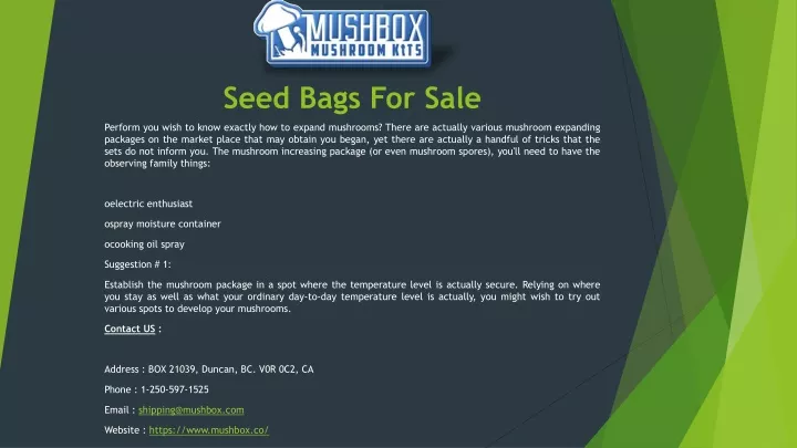 seed bags for sale