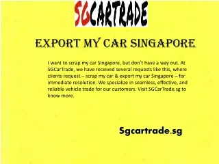 Sgcartrade.sg - Export My Car Singapore