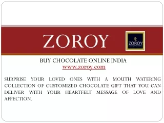 Buy Chocolates Online On Every Occasion at Zoroy