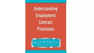 understanding employment contract provisions