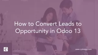 how to convert leads to opportunity in odoo 13