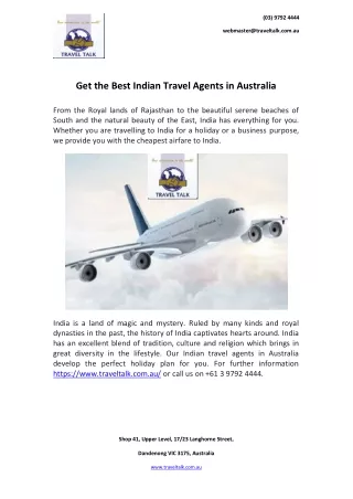 Get the Best Indian Travel Agents in Australia