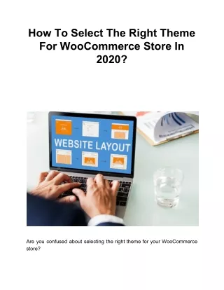how to select the right theme for woocommerce