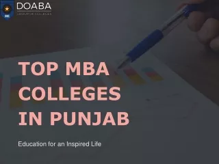 Top MBA Colleges in Punjab!