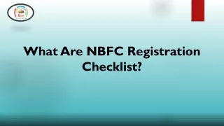 NBFC Document Checklist