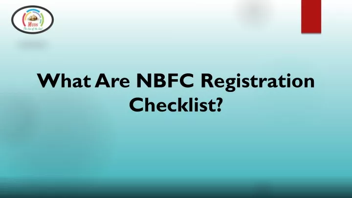 what are nbfc registration checklist