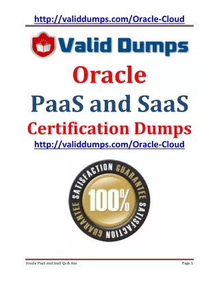 Download ORACLE PaaS and SaaS Certification Dumps Questions and Answers of Pass Guaranteed