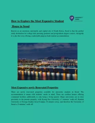 how to explore the most expensive student