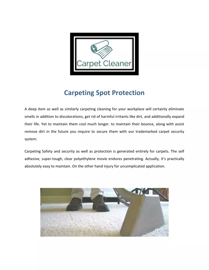 carpeting spot protection