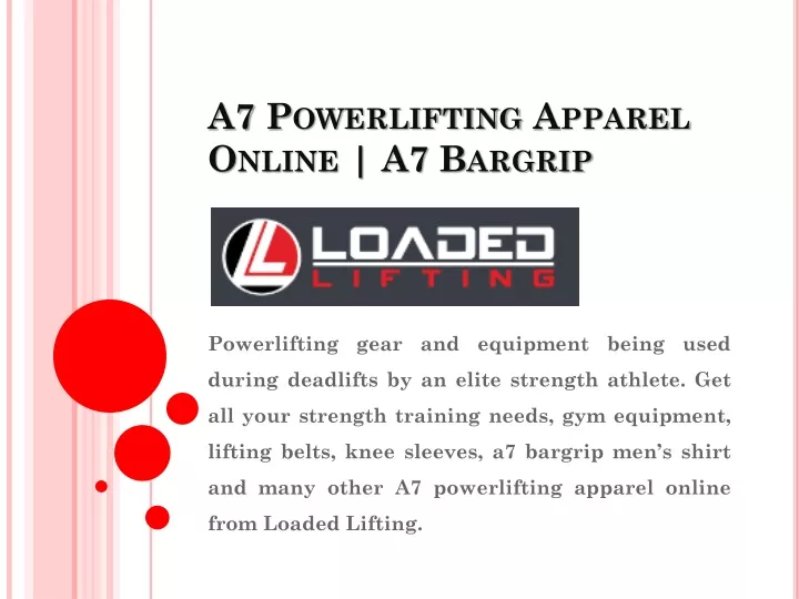 a7 powerlifting apparel online a7 bargrip