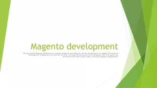 Magento development company singapore