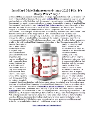 instahard male enhancement may 2020 pills