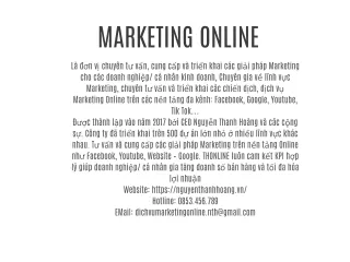 Dịch Vụ Markeitng Online