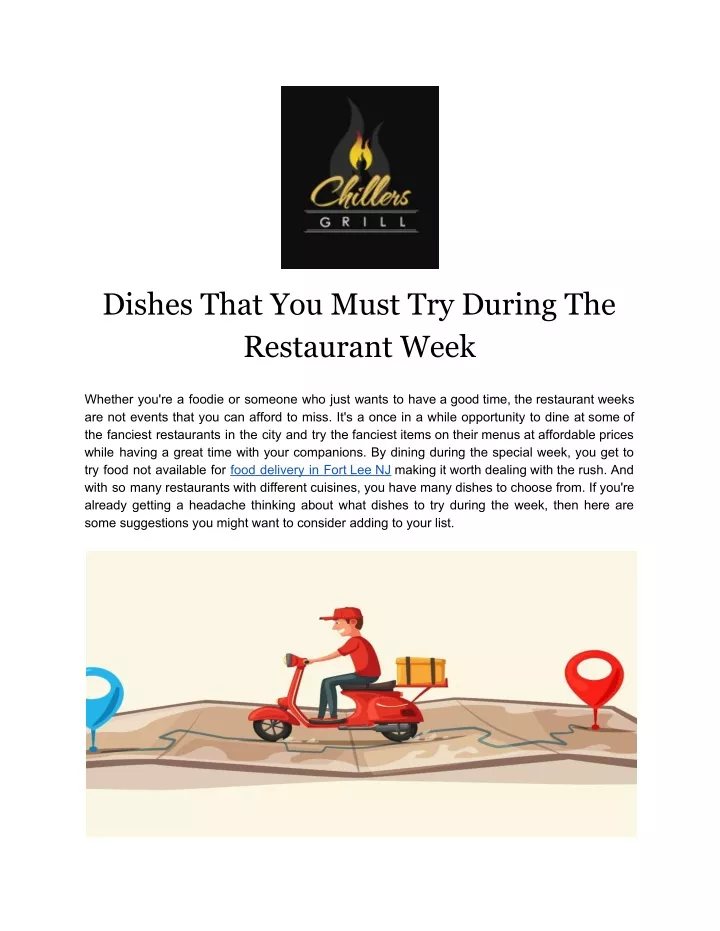dishes that you must try during the restaurant