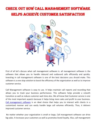 check check out how out how call management